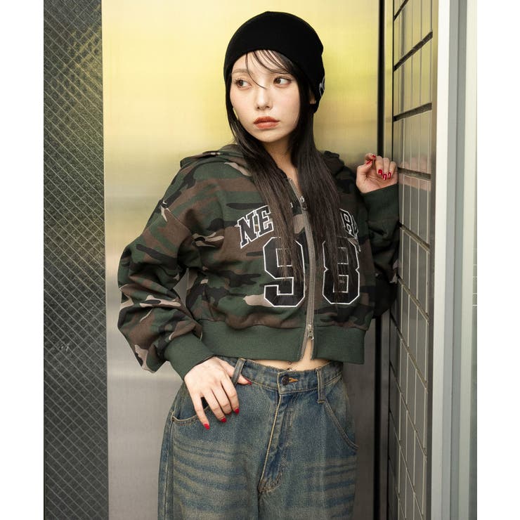 グラフィックショートZIPパーカー[品番：WG010095975]｜WEGO【WOMEN