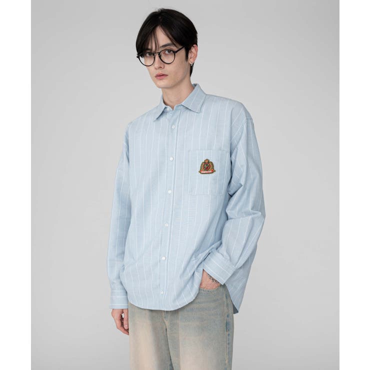 オックスフォードエンブレムシャツ(LS) | WEGO【MEN】 | 詳細画像12 