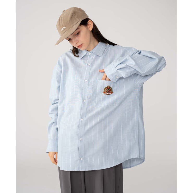 オックスフォードエンブレムシャツ(LS) | WEGO【MEN】 | 詳細画像22 