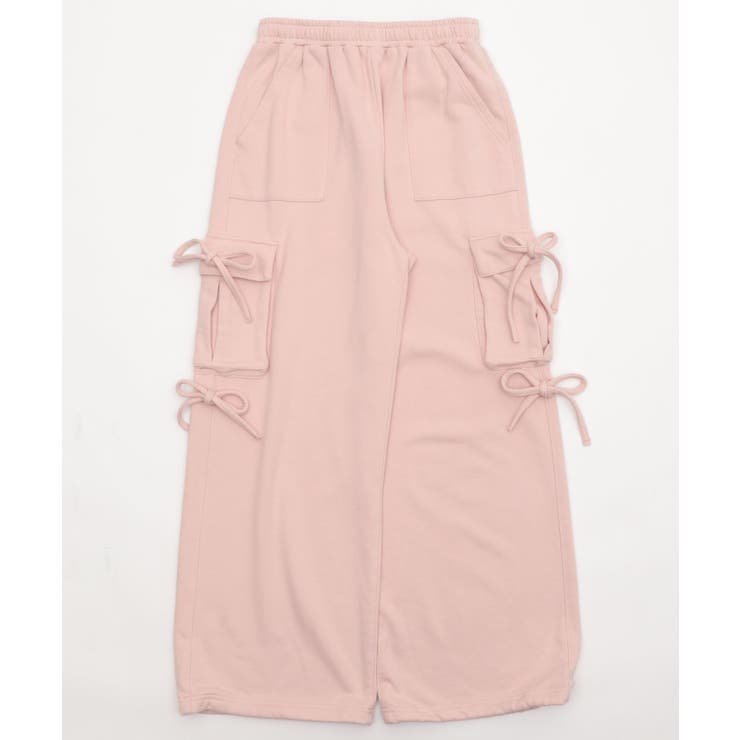 ピンク | リボンカーゴスウェットパンツ | WEGO【WOMEN】