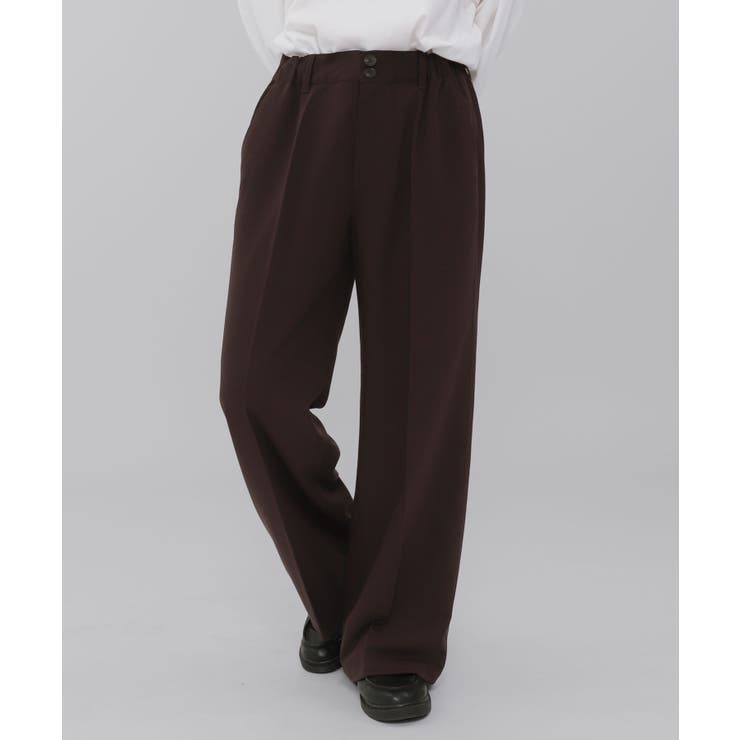 ブラウン | ローライズバギーフレアスラックス | WEGO【MEN】