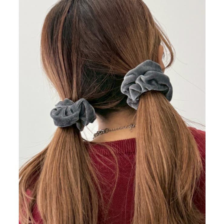 ダークグレー | L2Pベロアシュシュ | WEGO【WOMEN】