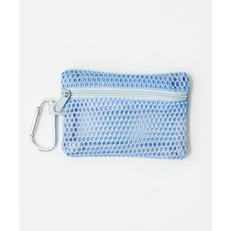 サックス | メッシュ配色ポーチ | WEGO【WOMEN】