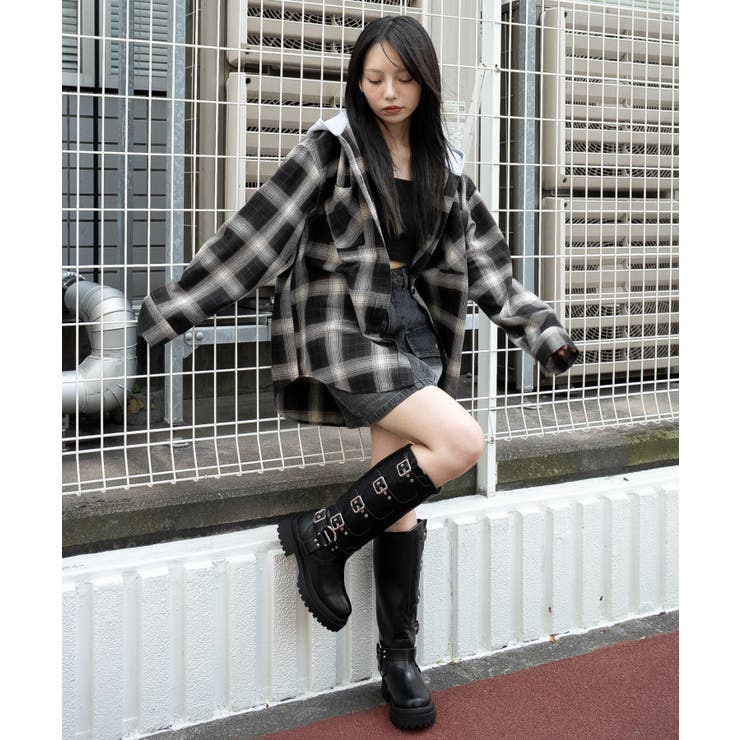 裏毛フードチェックシャツ | WEGO【WOMEN】 | 詳細画像11 