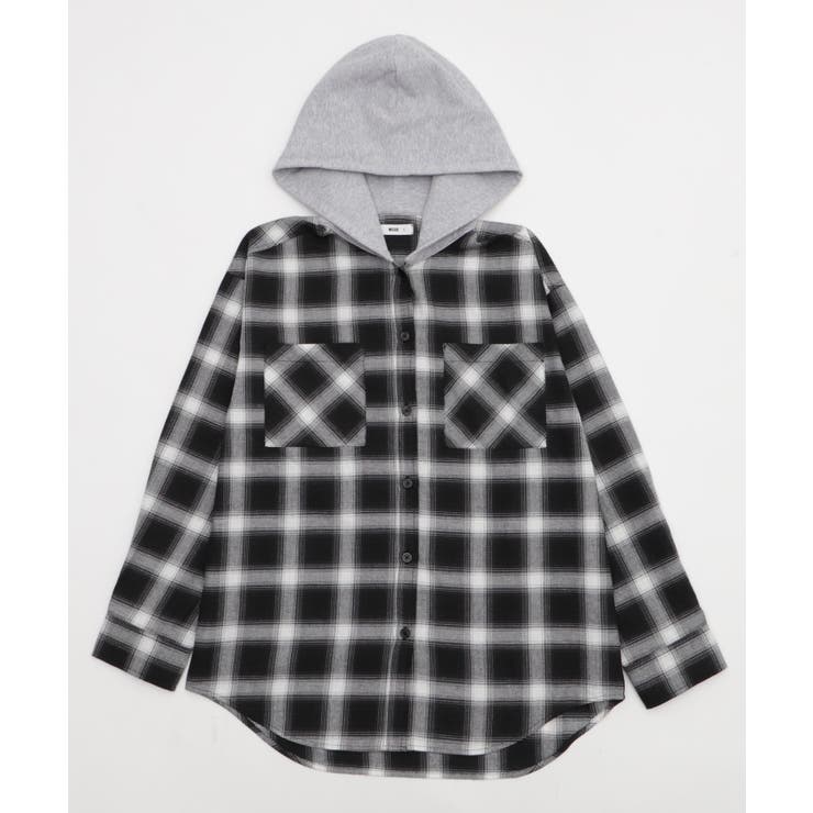 裏毛フードチェックシャツ | WEGO【WOMEN】 | 詳細画像17 