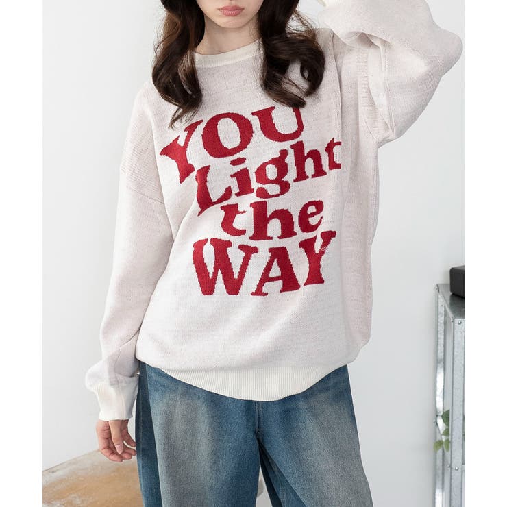柄1 | グラフィックニットBIGプルオーバー | WEGO【WOMEN】