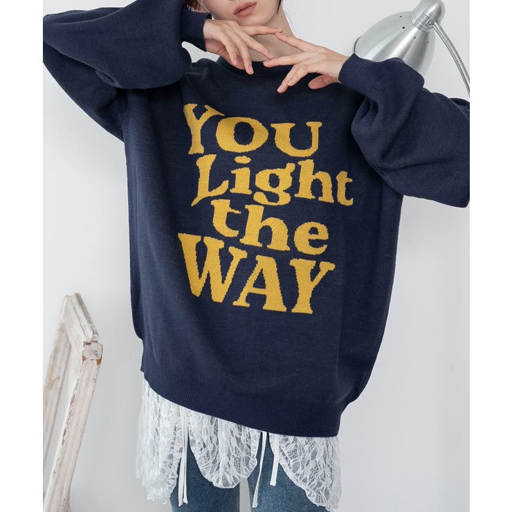 柄3 | グラフィックニットBIGプルオーバー | WEGO【WOMEN】