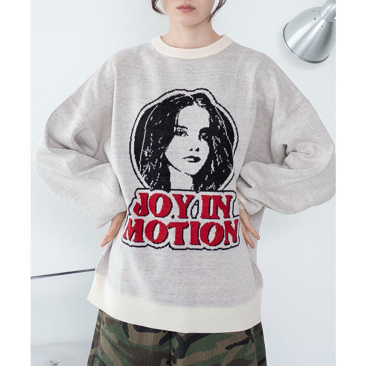 柄4 | グラフィックニットBIGプルオーバー | WEGO【WOMEN】