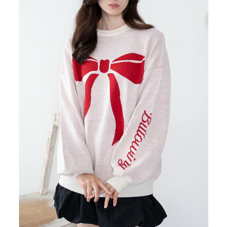 柄8 | グラフィックニットBIGプルオーバー | WEGO【WOMEN】