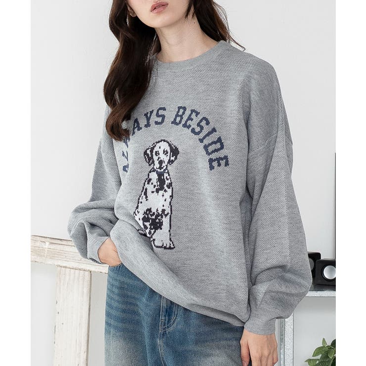 柄9 | グラフィックニットBIGプルオーバー | WEGO【WOMEN】