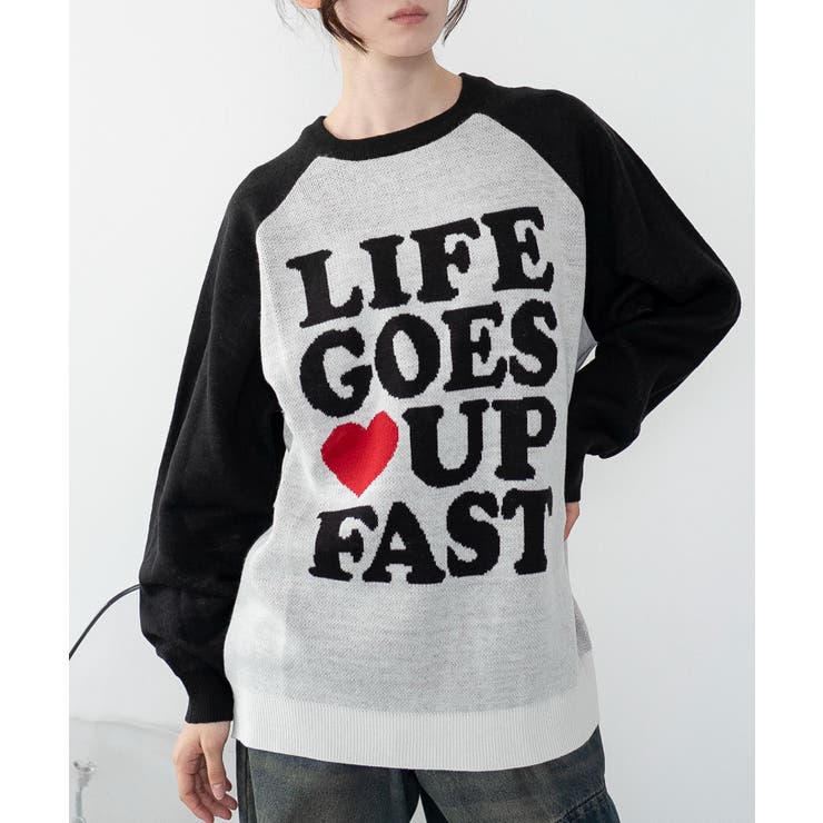 柄10 | グラフィックニットBIGプルオーバー | WEGO【WOMEN】