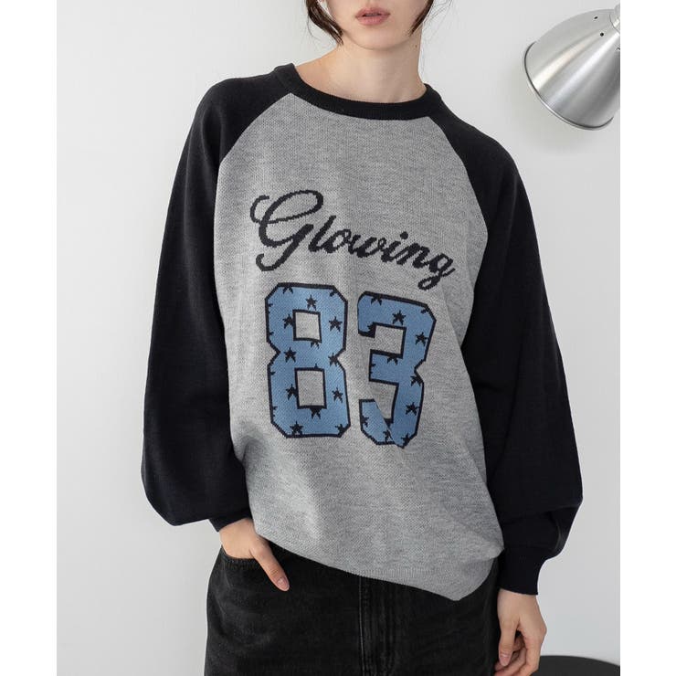 柄11 | グラフィックニットBIGプルオーバー | WEGO【WOMEN】