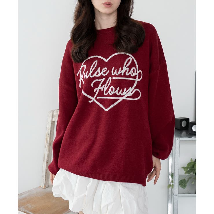 柄13 | グラフィックニットBIGプルオーバー | WEGO【WOMEN】