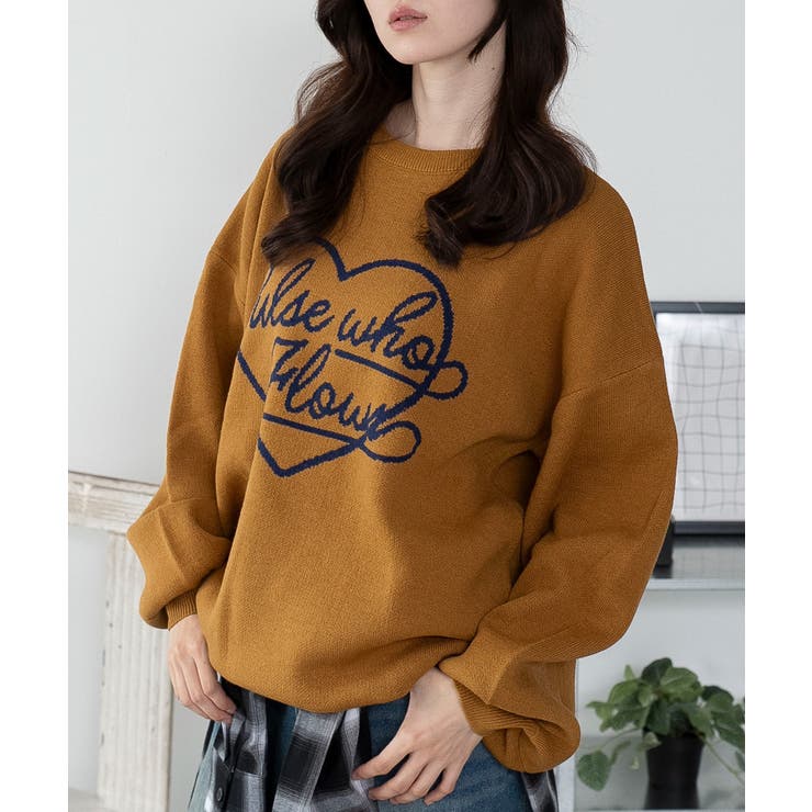 柄14 | グラフィックニットBIGプルオーバー | WEGO【WOMEN】