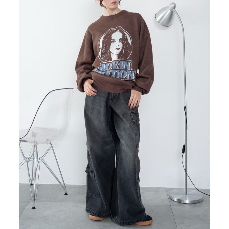 グラフィックニットBIGプルオーバー | WEGO【WOMEN】 | 詳細画像6 