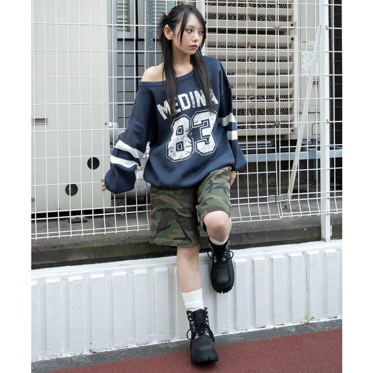 2WAYグラフィックワンショルBIGニット | WEGO【WOMEN】 | 詳細画像3 