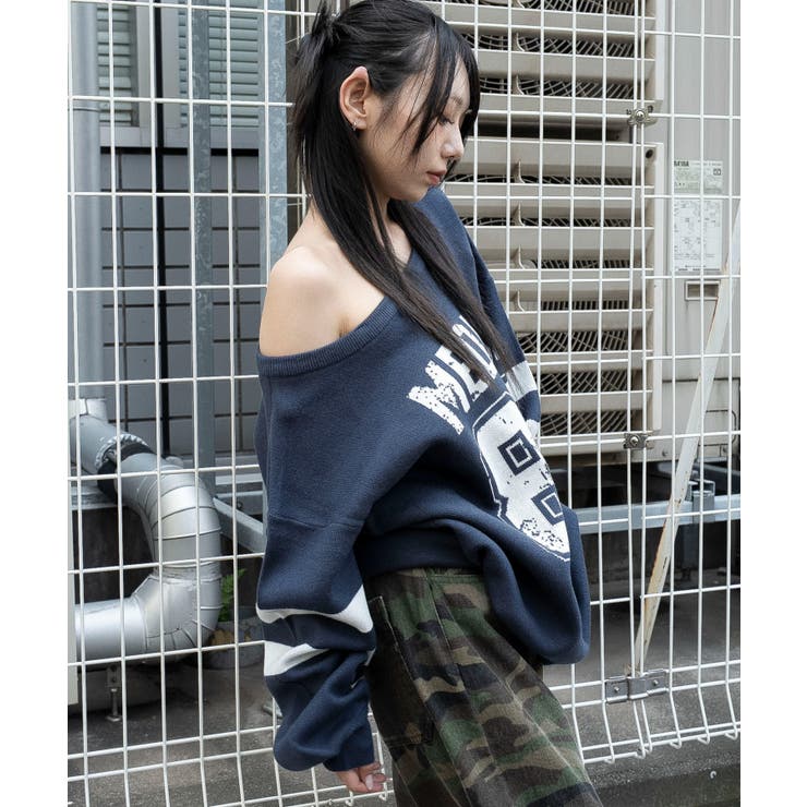 2WAYグラフィックワンショルBIGニット | WEGO【WOMEN】 | 詳細画像15 
