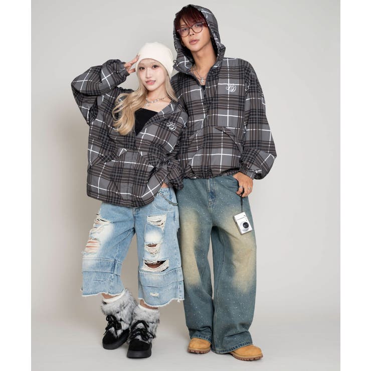 チェックロゴフードブルゾン | WEGO【MEN】 | 詳細画像11 