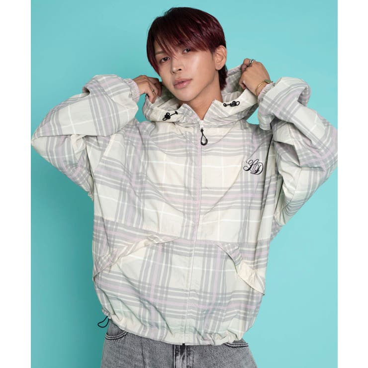 チェックロゴフードブルゾン | WEGO【MEN】 | 詳細画像17 