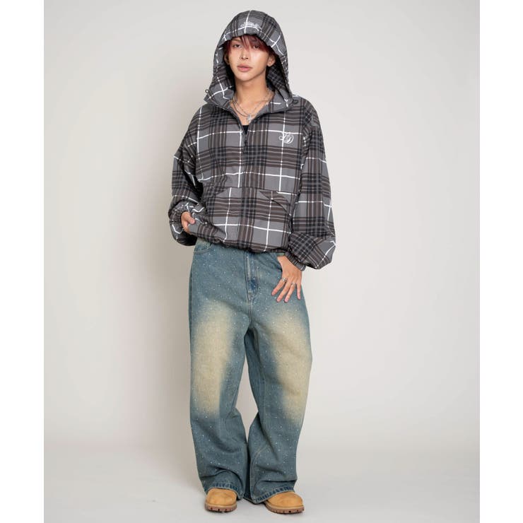 チェックロゴフードブルゾン | WEGO【MEN】 | 詳細画像32 