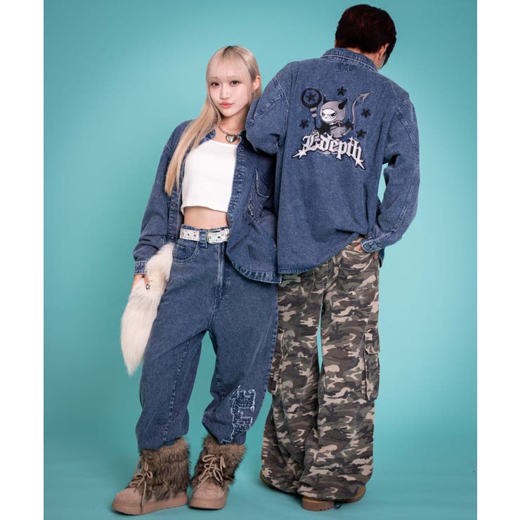 グラフィックデニムシャツ(LS) | WEGO【MEN】 | 詳細画像6 