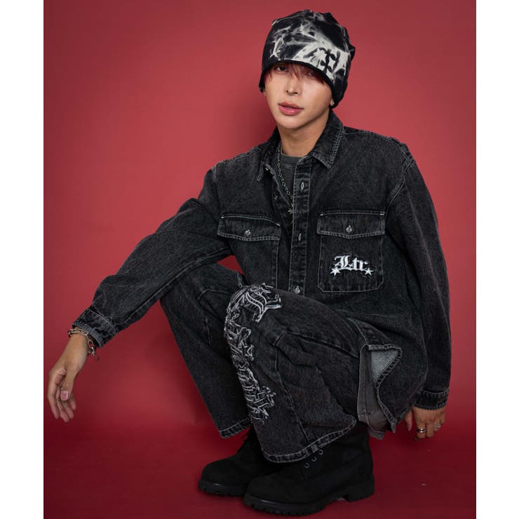 グラフィックデニムシャツ(LS) | WEGO【MEN】 | 詳細画像32 