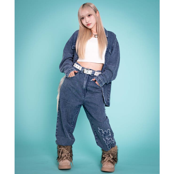 グラフィックデニムパンツ | WEGO【MEN】 | 詳細画像14 