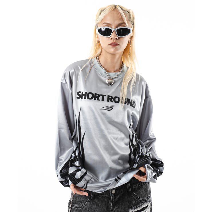 グレー | ファイヤーパターンゲームロゴT(LS) | WEGO【MEN】