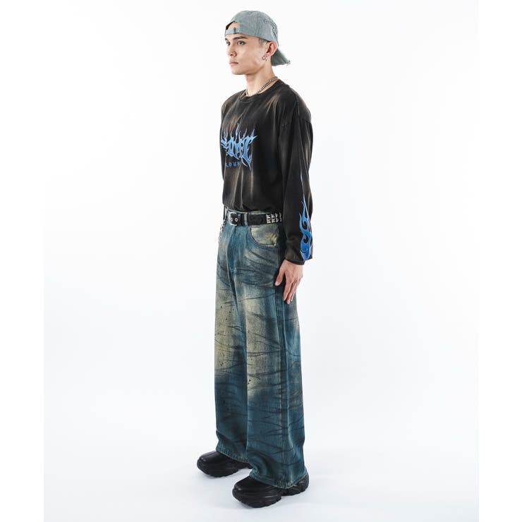 スーパーバギーダーティデニムパンツ[品番：WG010096110]｜WEGO【MEN