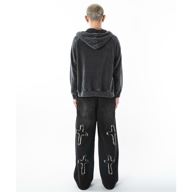 パウダーブリーチスタッズZIPパーカー | WEGO【MEN】 | 詳細画像7 