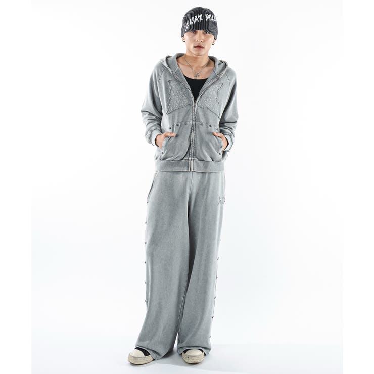 パウダーブリーチスタッズZIPパーカー | WEGO【MEN】 | 詳細画像21 