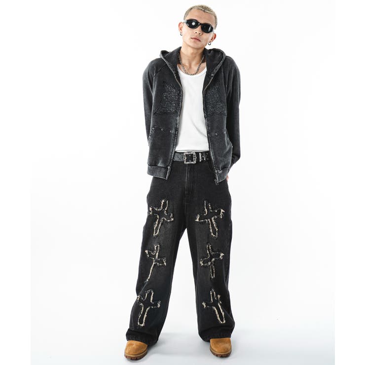 パウダーブリーチスタッズZIPパーカー | WEGO【MEN】 | 詳細画像26 