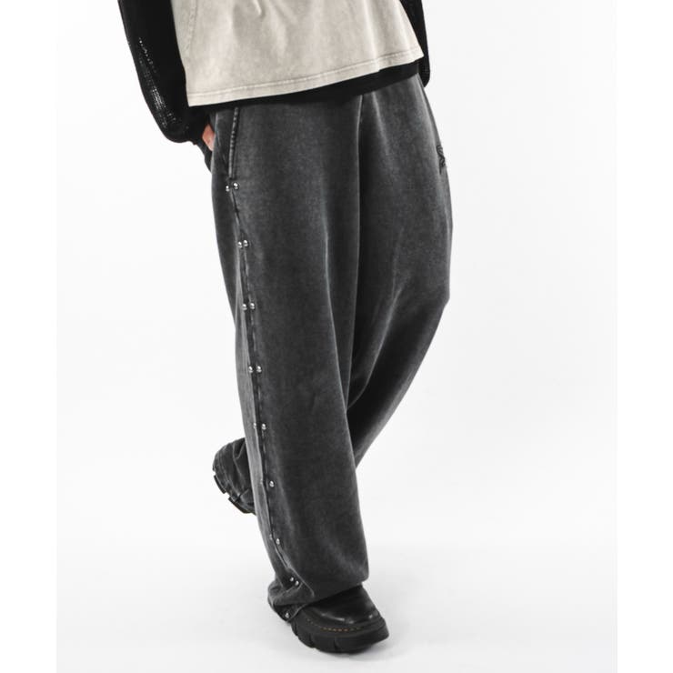 スミクロ | ブリーチスタッズロゴスウェットパンツ | WEGO【MEN】