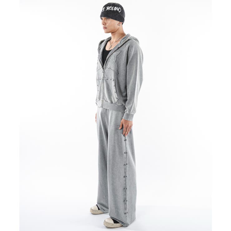 ブリーチスタッズロゴスウェットパンツ | WEGO【MEN】 | 詳細画像3 