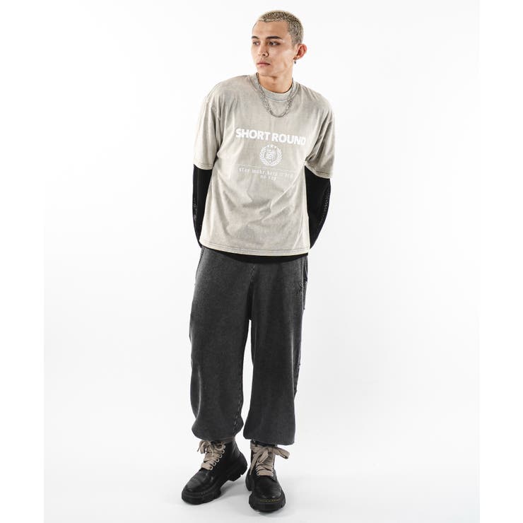 ブリーチスタッズロゴスウェットパンツ[品番：WG010096113]｜WEGO【MEN