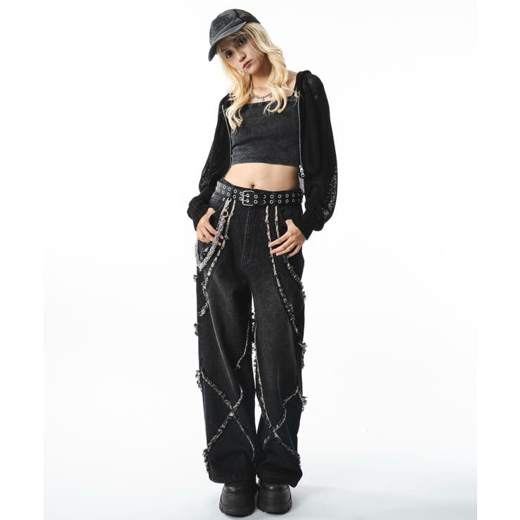 フリンジデニムパンツ | WEGO【MEN】 | 詳細画像4 