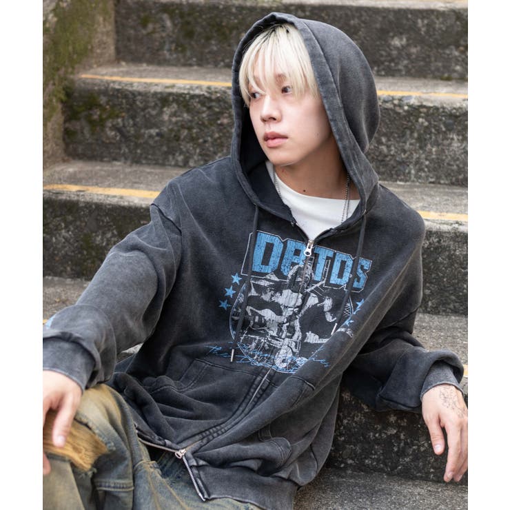 パウダーブリーチグラフィックZIPパーカー[品番：WG010096117]｜WEGO