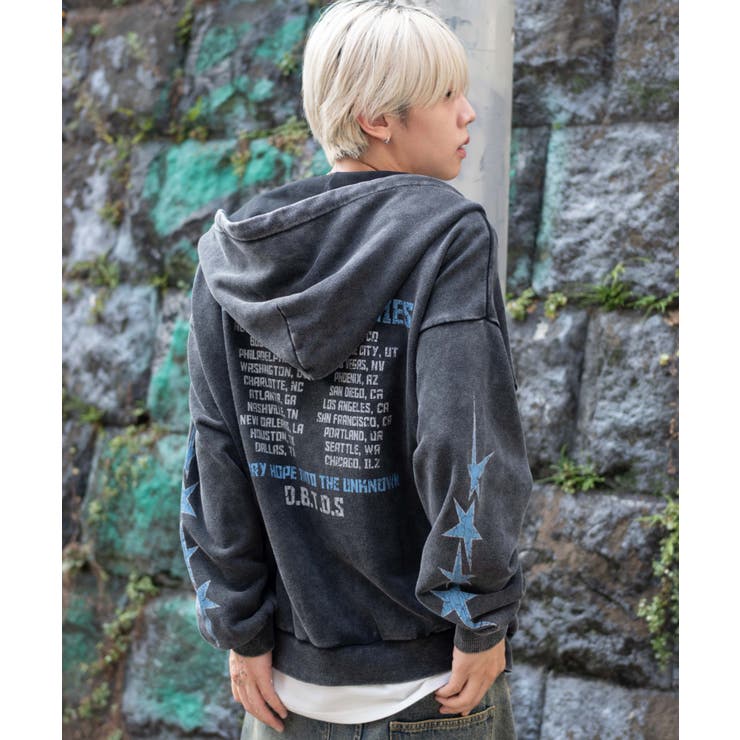 パウダーブリーチグラフィックZIPパーカー[品番：WG010096117]｜WEGO