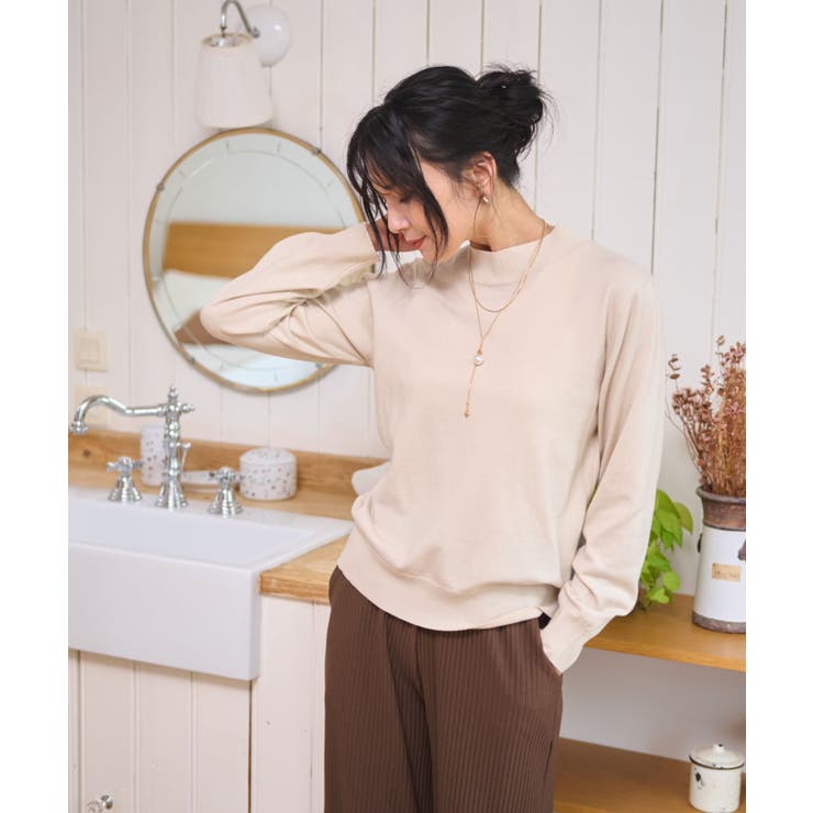 ベージュ | ハイネックプルオーバー | WEGO【WOMEN】
