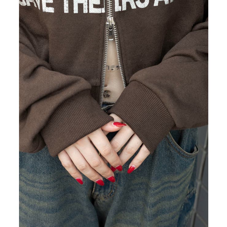 ファーフードショートZIPパーカー | WEGO【WOMEN】 | 詳細画像6 
