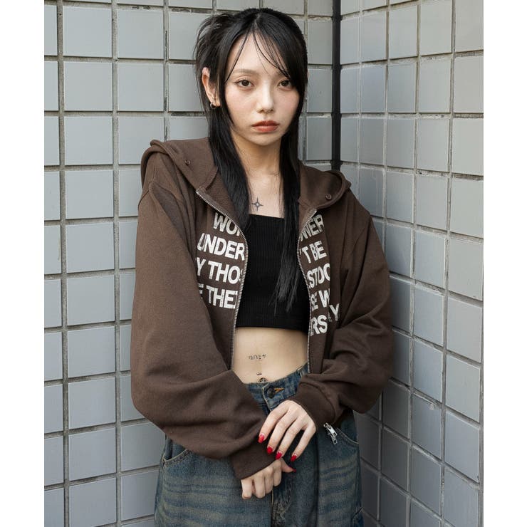 ファーフードショートZIPパーカー | WEGO【WOMEN】 | 詳細画像16 