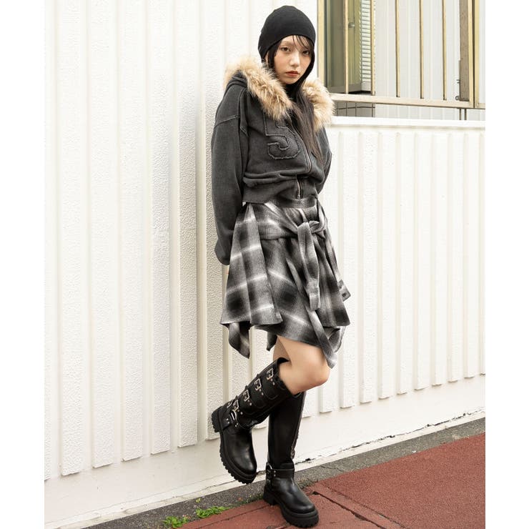 ファーフードショートZIPパーカー | WEGO【WOMEN】 | 詳細画像30 