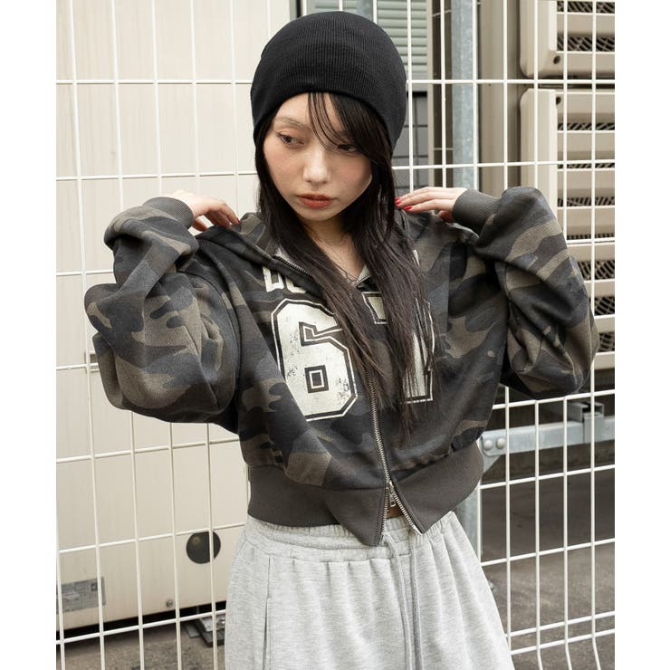 ファーフードショートZIPパーカー | WEGO【WOMEN】 | 詳細画像34 