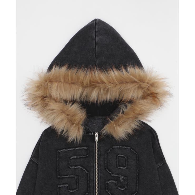 ファーフードショートZIPパーカー | WEGO【WOMEN】 | 詳細画像42 