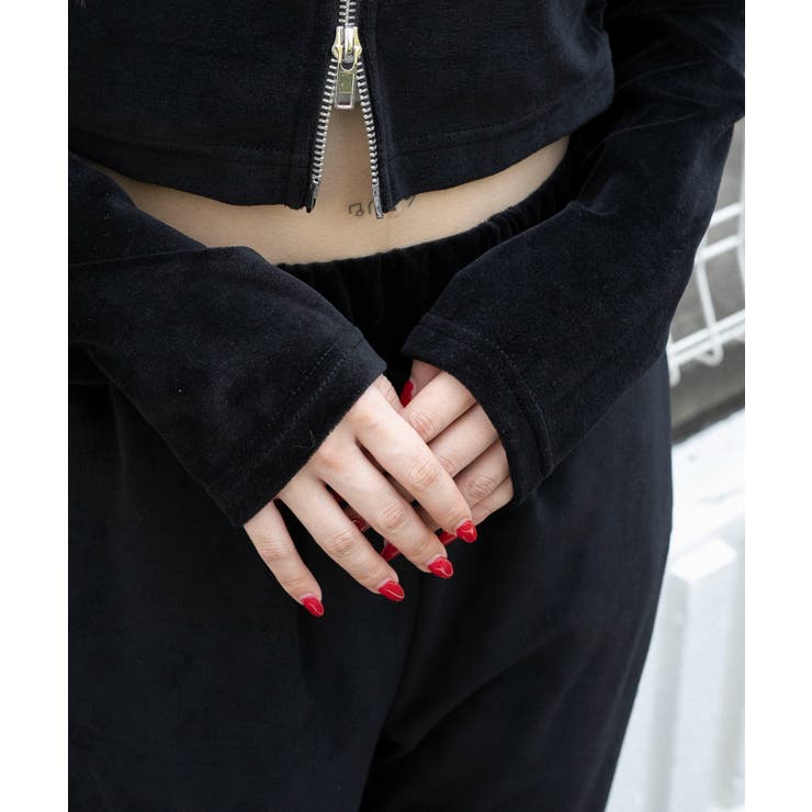 ベロアショートZIPパーカー | WEGO【WOMEN】 | 詳細画像6 