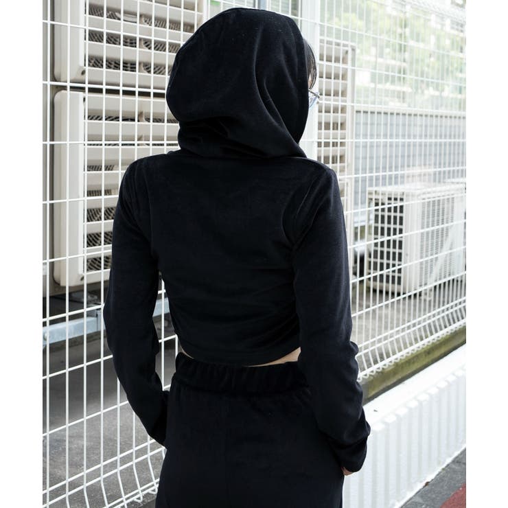 ベロアショートZIPパーカー | WEGO【WOMEN】 | 詳細画像18 