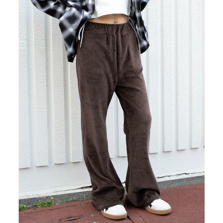 ブラウン | ベロアフレアパンツ | WEGO【WOMEN】