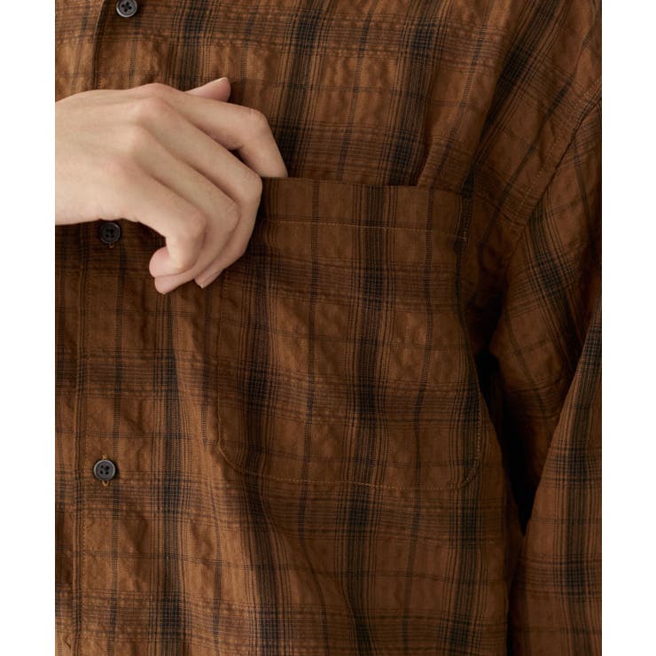 クリンクルチェックシャツ(LS) | WEGO【MEN】 | 詳細画像5 