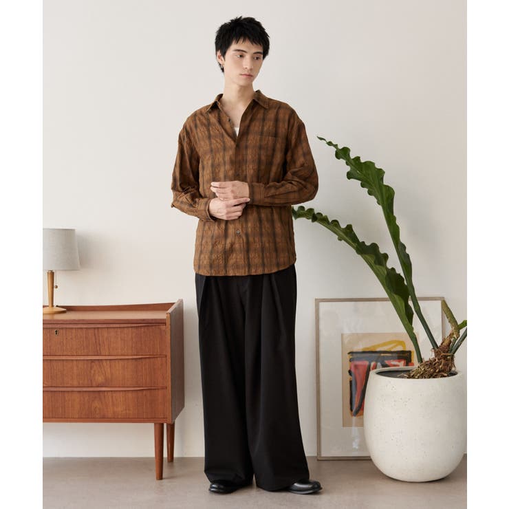 クリンクルチェックシャツ(LS) | WEGO【MEN】 | 詳細画像11 