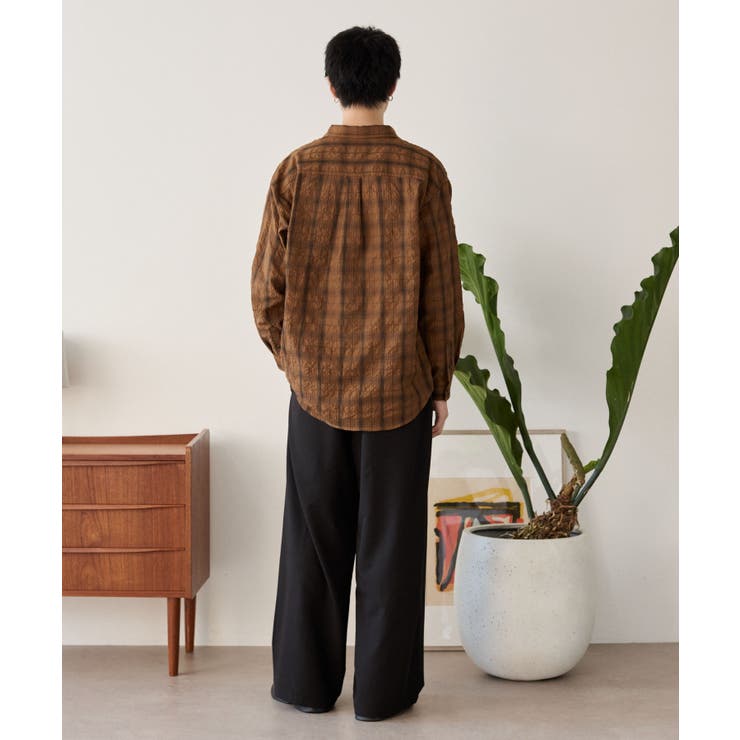 クリンクルチェックシャツ(LS) | WEGO【MEN】 | 詳細画像13 